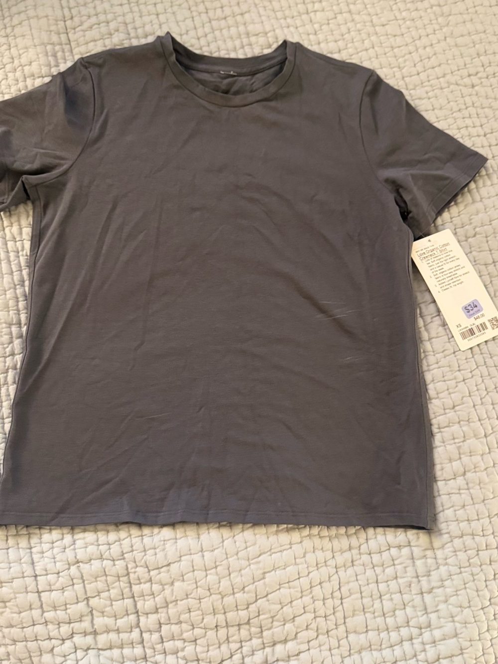 Women’s Lululemon Crew Neck Short Sleeve T-Shirt - Charcoal Gray